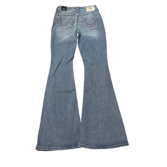 True Religion 207789 San Clemente Charlie HR Vintage Flare Jeans Size 28 New - Picture 3 of 9
